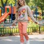 Jogging Fleurie molletonné